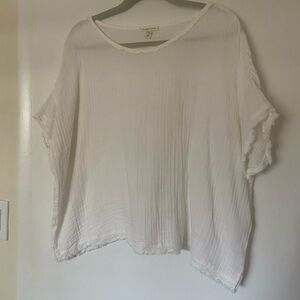 NWOT Eileen Fisher Flowy White Top